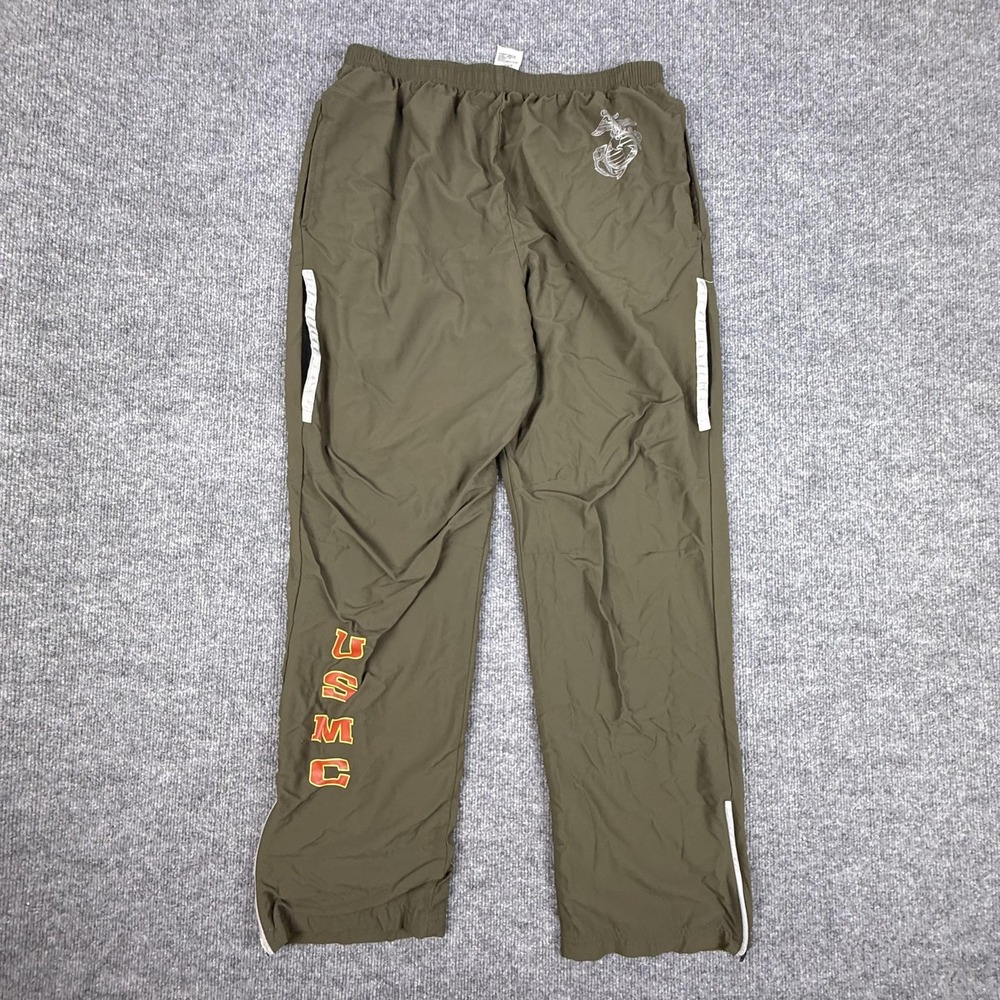 New Balance Pants Mens Medium Green USMC Running Track Lined USGI USA Warmup